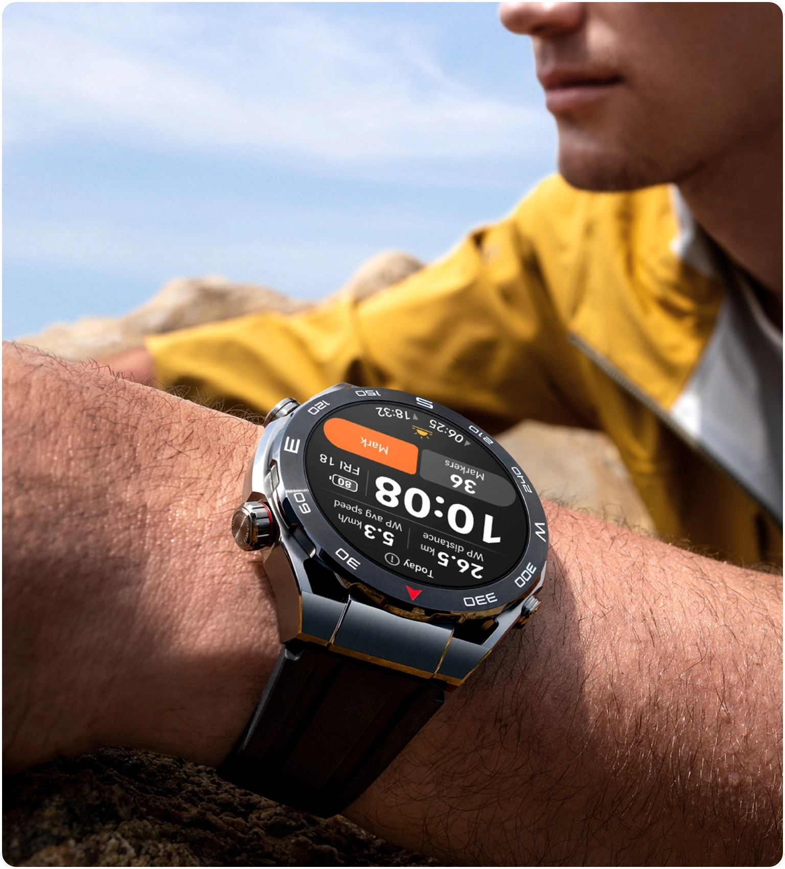 Смарт часы Huawei Watch Ultimate 46Mm Black, Rubber Strap в Узбекистане