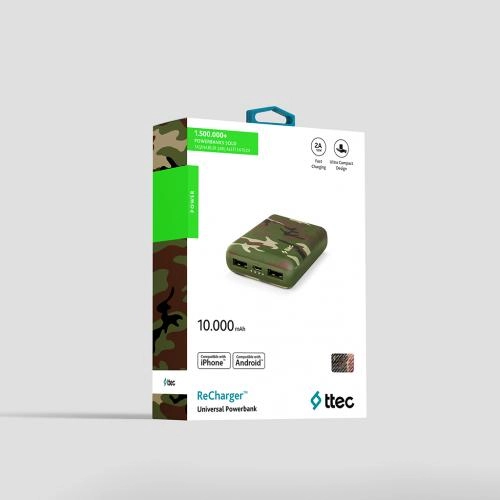 Ttec ReCharger 10000 Mah Green tashqi akkumulyatori narxi