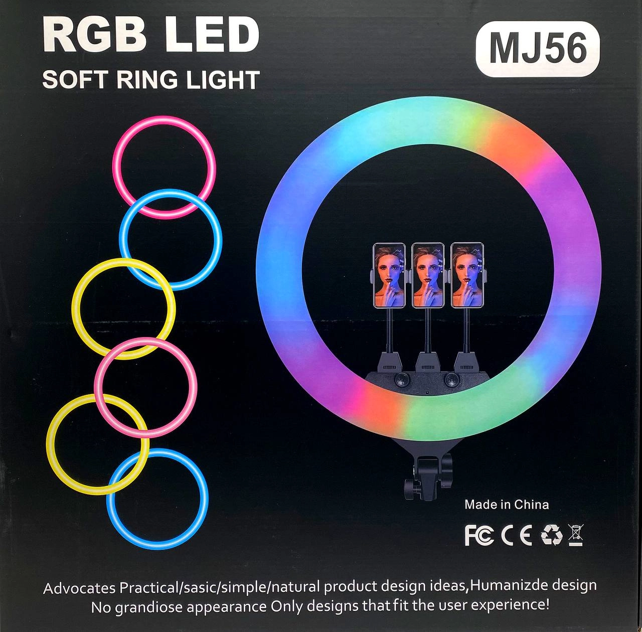 RGB MJ56 halqasimon chiroq (56sm) xususiyatlar