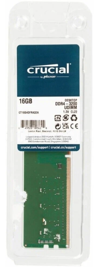 Оперативная память Crucial DDR4 16GB 3200Mhz недорого