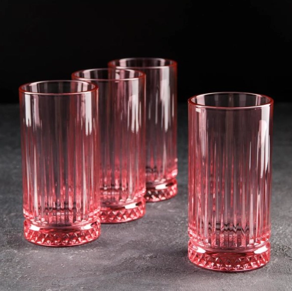 Набор стаканов Pasabahce Elysia 450мл 4шт (520015) (красный) недорого