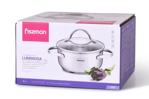 Fissman LUMINOSA kostryulkasi 7,1l shisha qopqoqli - rasm №4 Fissman LUMINOSA kostryulkasi 7,1l shisha qopqoqli O'zbekistonda
