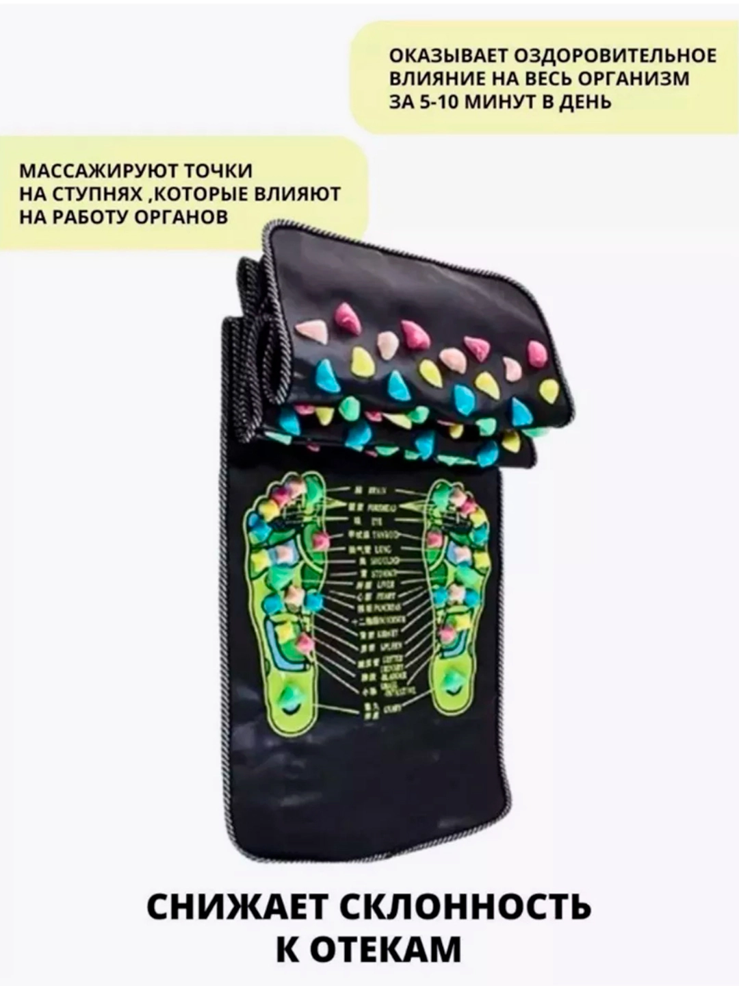 Массажный ортопедический коврик для стоп, с камнями цена
