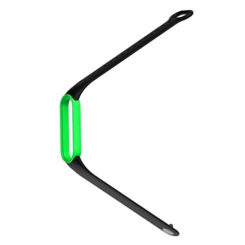 Xiaomi Mi Band 5 uchun ikki rangli silikon tasmacha, qora-yashil O'zbekistonda