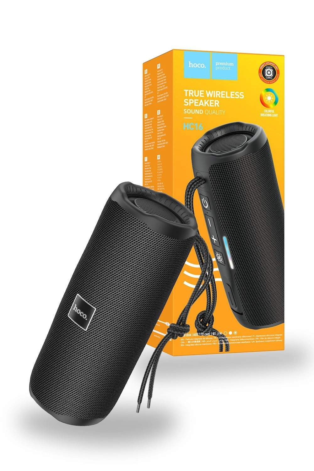 Беспроводная Bluetooth колонка Hoco HC16 чёрная в Узбекистане