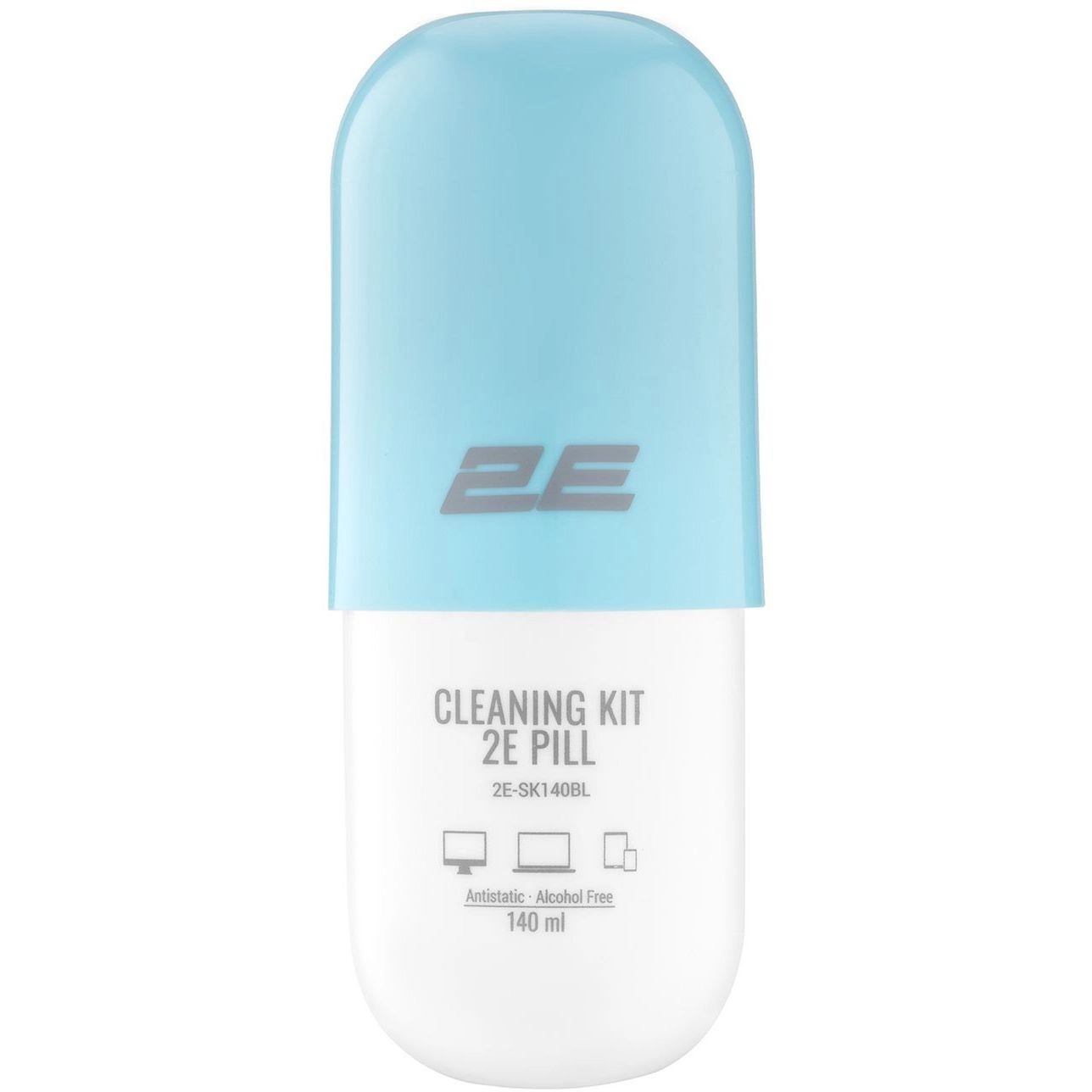 2E PILL tozalash to&lsquo;plami orgtexnika uchun (140ml suyuqlik + 20sm salfetka), White-blue sotib olish