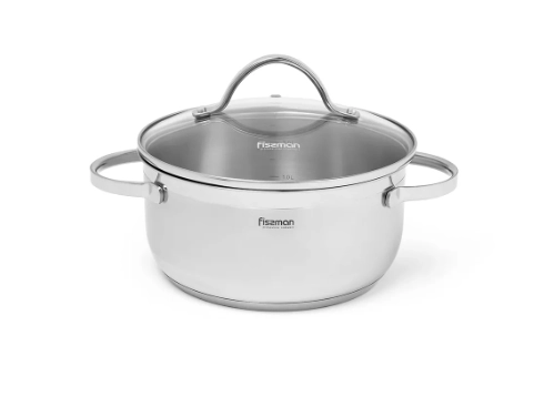 Кастрюля Fissman LUMINOSA 24x11,5 см / 5,1 л со стеклянной крышкой купить