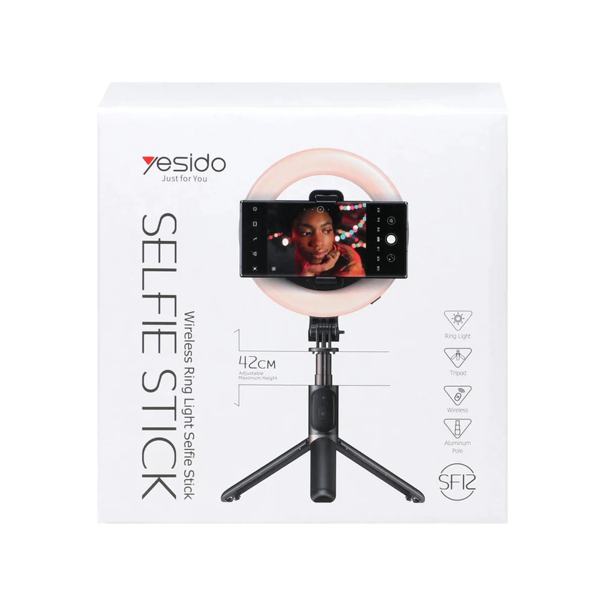 Кольцевая светодиодная лампа для блогеров YESIDO SF-12 недорого