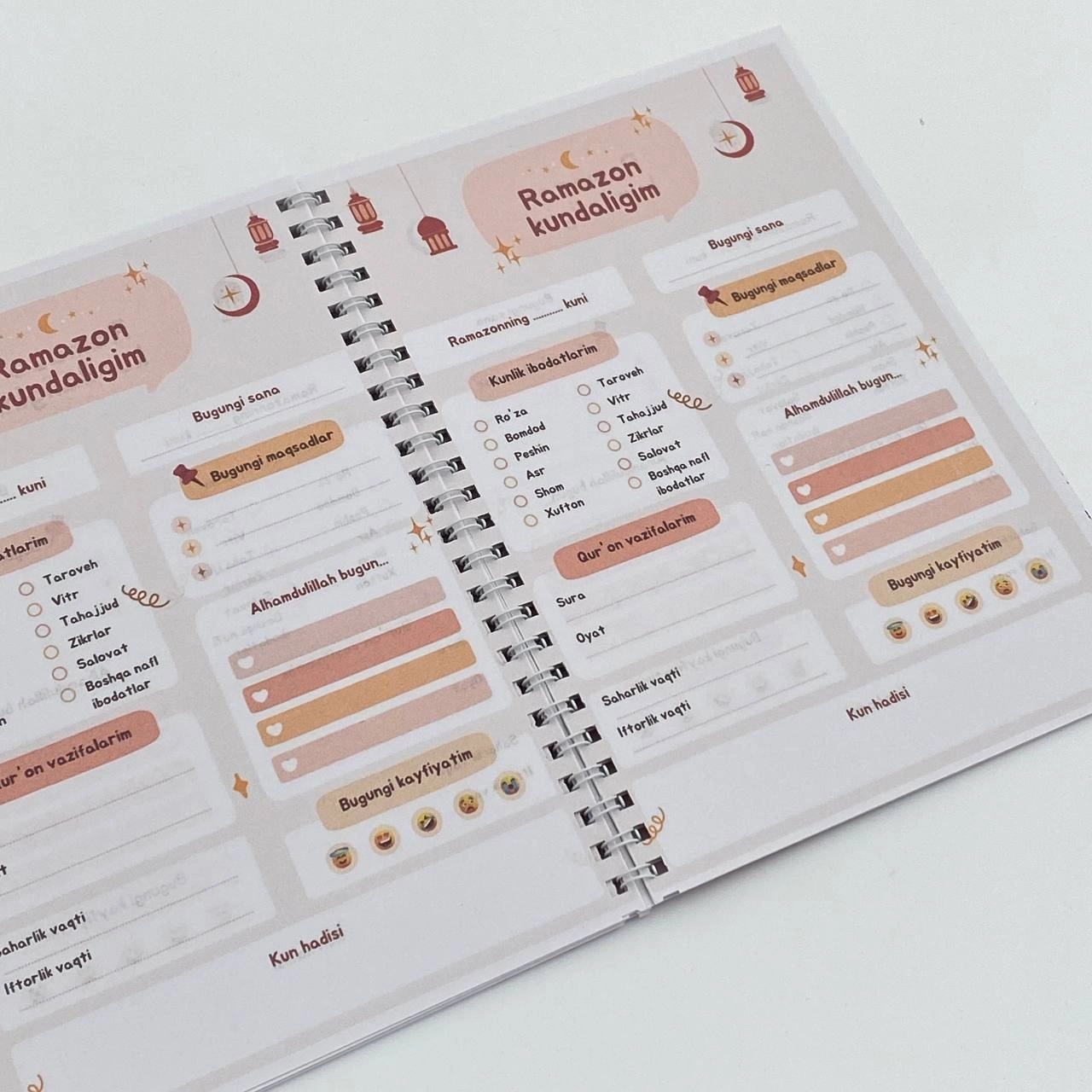 Ramadan planner Ramazon kundaligi O'zbekistonda