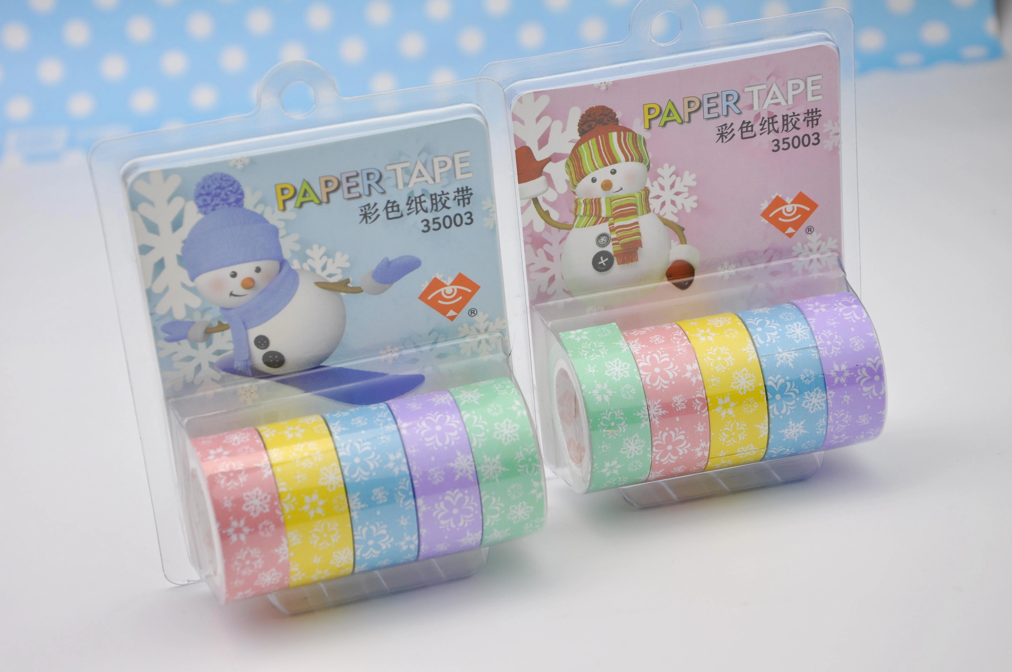 Набор декоративных бумажных лент "Снеговик", 5 штук купить