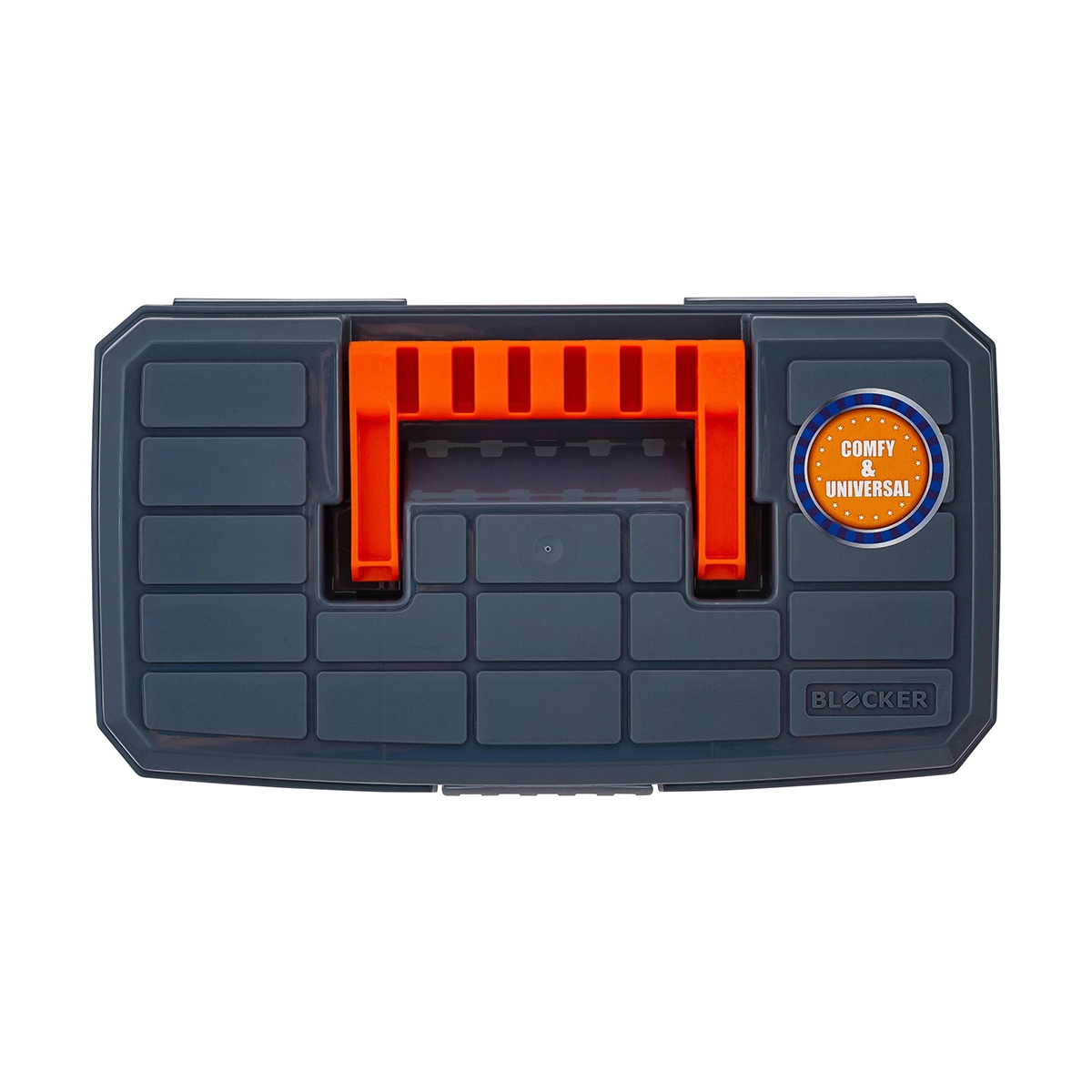 Бокс для хранения Blocker Techniker 9 серо-свинцовый/оранжевый в Узбекистане