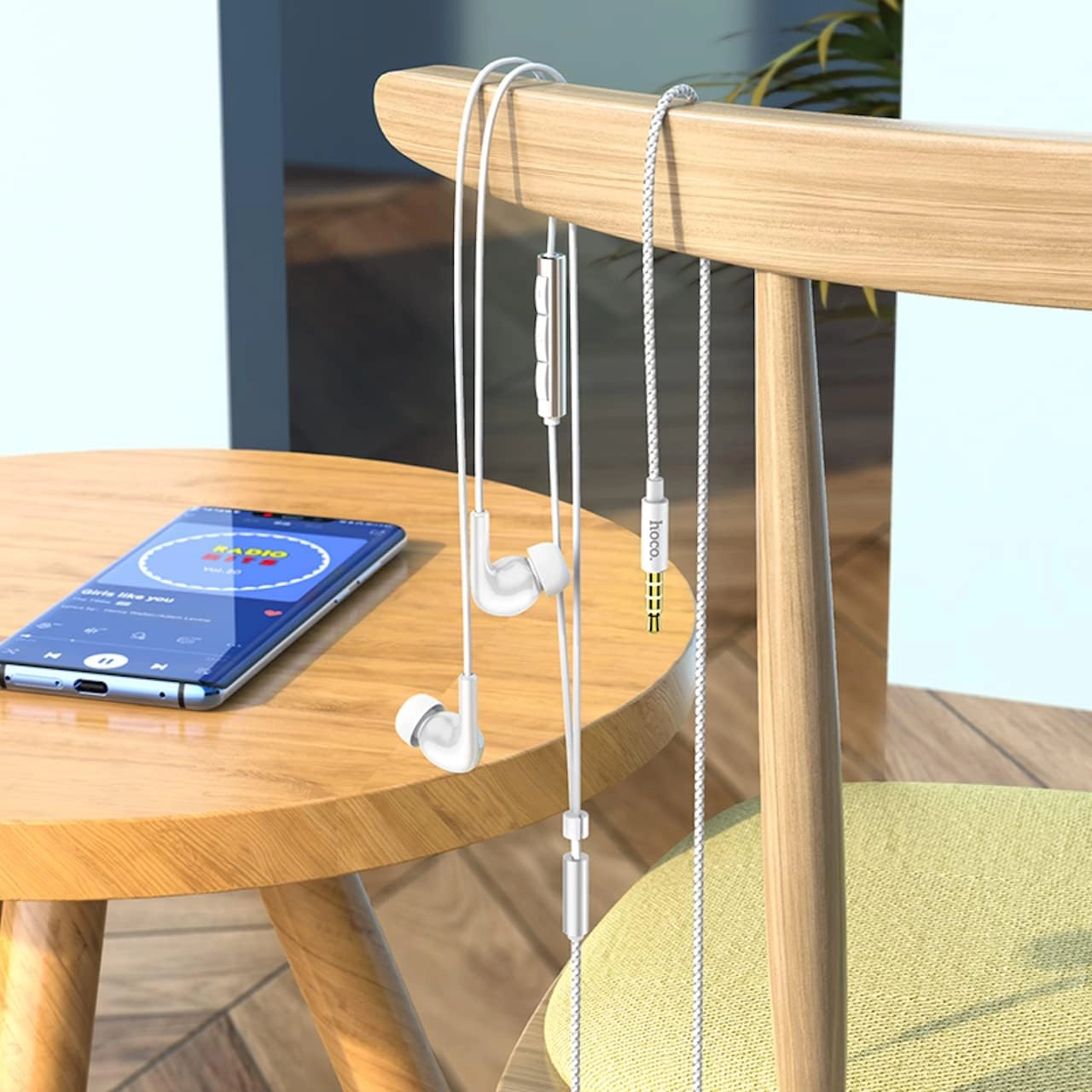 Проводные наушники Hoco M91, белые онлайн