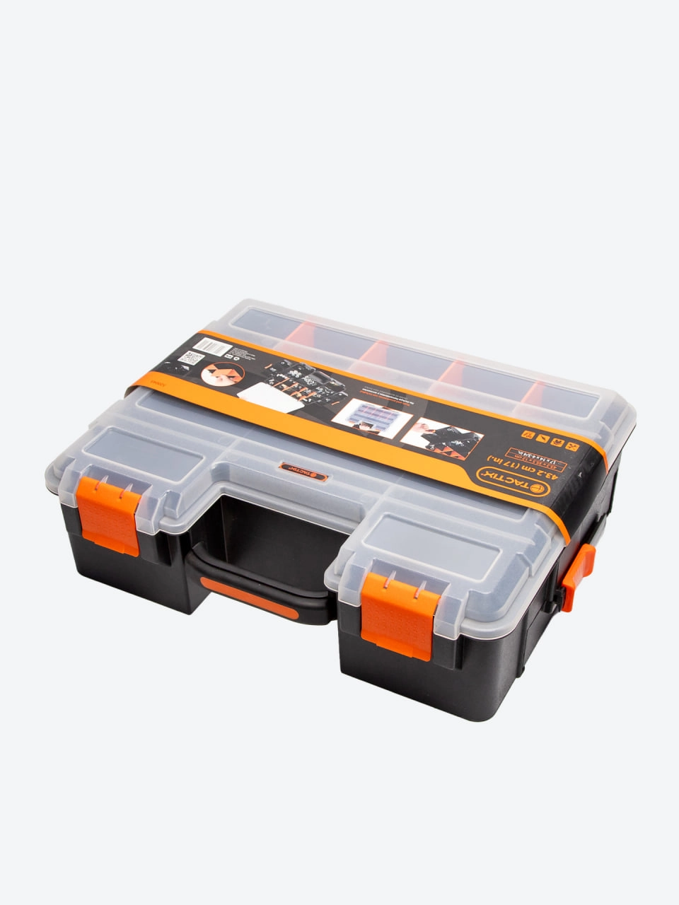 TACTIX 320043 asboblar va mayda detallar uchun organayzer, dastali qulay quti arzon