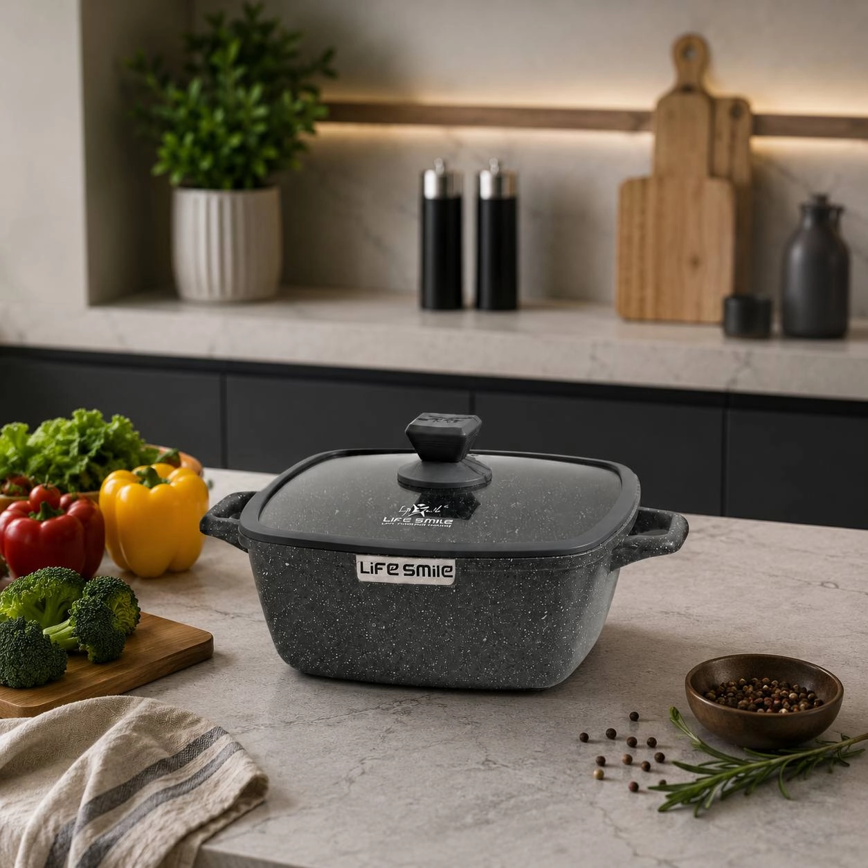 Life Smile FLHM казан 40см 19.9л ,Gray недорого