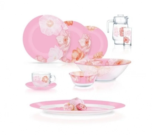 Luminarc Anabella Pink – 46 buyumli dasturxon servizi sotib olish