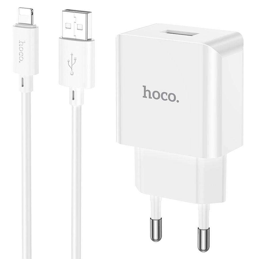 Зарядное устройство Hoco C106A Mini Size 10.5W + кабель Lightning недорого