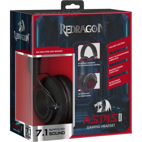 Компьютерные наушники Redragon Aspis Pro (Black) в Узбекистане
