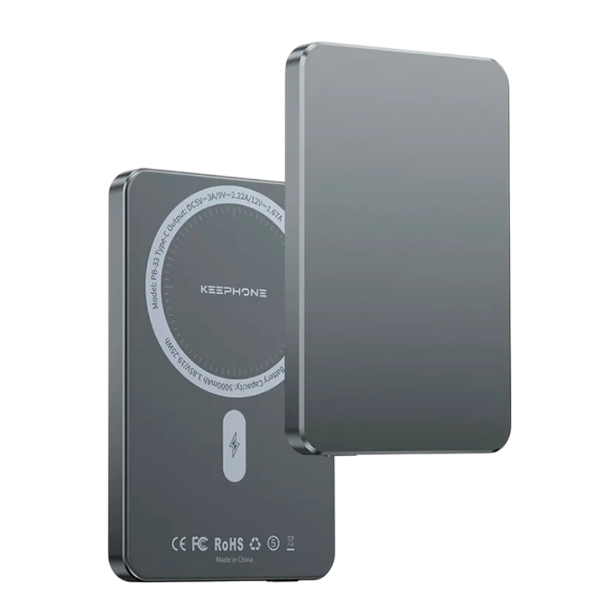 Внешний аккумулятор Powerbank с беспроводной зарядкой Keephone Lucci PB34 MagSafe 10000 mah синий - фото №2 Внешний аккумулятор Powerbank с беспроводной зарядкой Keephone Lucci PB34 MagSafe 10000 mah синий купить