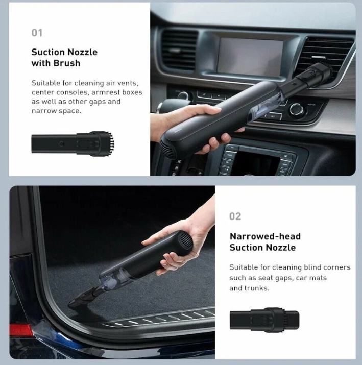 Портативный пылесос Baseus VCAQ010003 чёрный характеристики