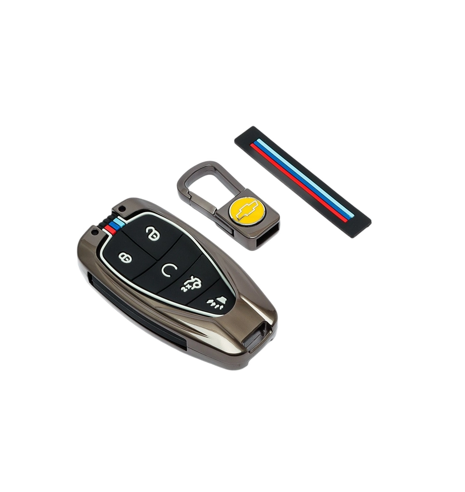 Корпус ударопрочный для пульта дистанционного управления, хром и никель, Malibu 2 черный купить