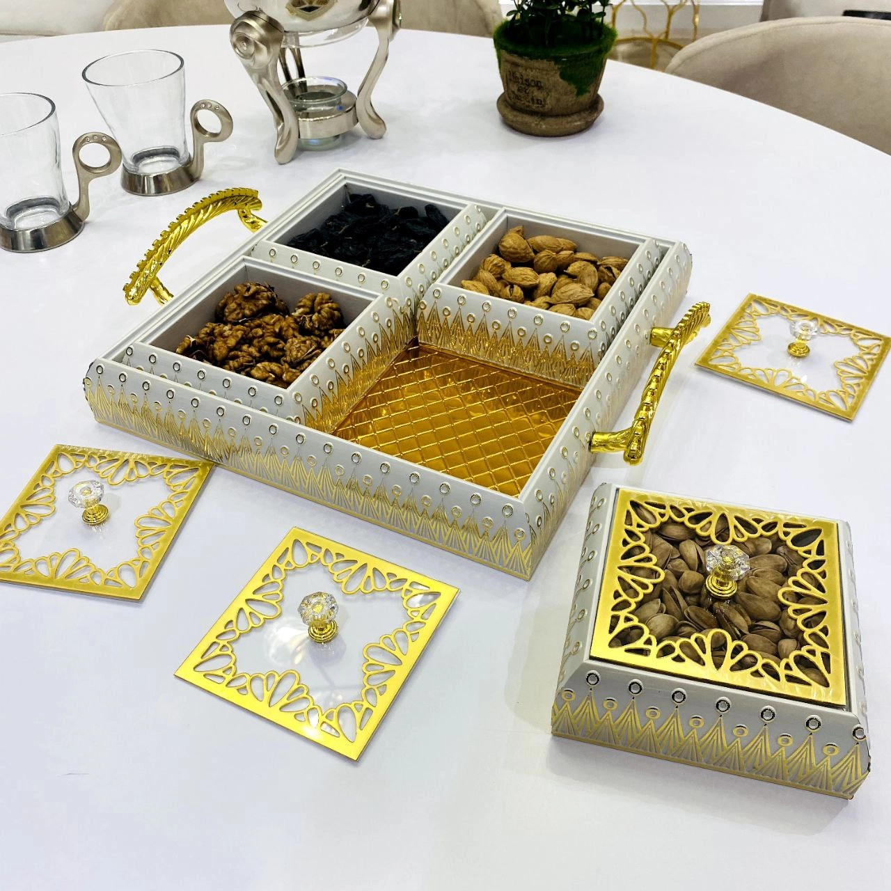 Стеклянное Блюдо для десертов  Life Smile, 2х2 в Узбекистане