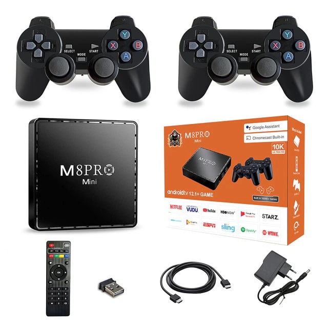 Game Box M8 PRO mini 10K Ultra HD Android TV o‘yin pristavkasi sotib olish