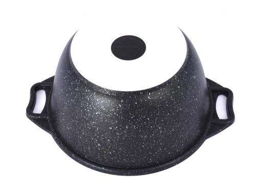 Kukmara 8 l qozon, antiprigar qoplamali (qora mramor), shisha qopqoqli (кмт82-1а) - rasm №3 Kukmara 8 l qozon, antiprigar qoplamali (qora mramor), shisha qopqoqli (кмт82-1а) arzon
