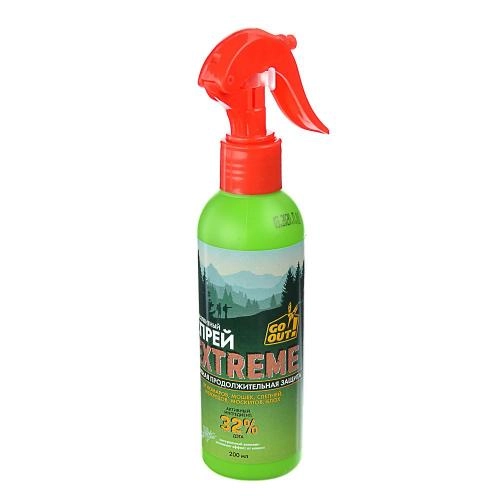 Спрей от комаров, мокрецов, слепней, блох и мошек Extreme Go Out (200 мл) купить