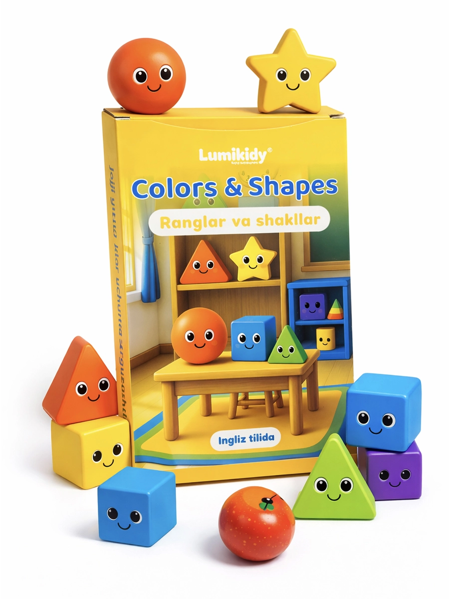 Bolalar rivojlanishi uchun kartochkalar: Ranglar va shakllar- Colors & Shapes (ingliz tilida) sotib olish