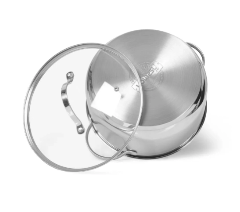 Кастрюля Fissman LUMINOSA 24x11,5 см / 5,1 л со стеклянной крышкой в Узбекистане