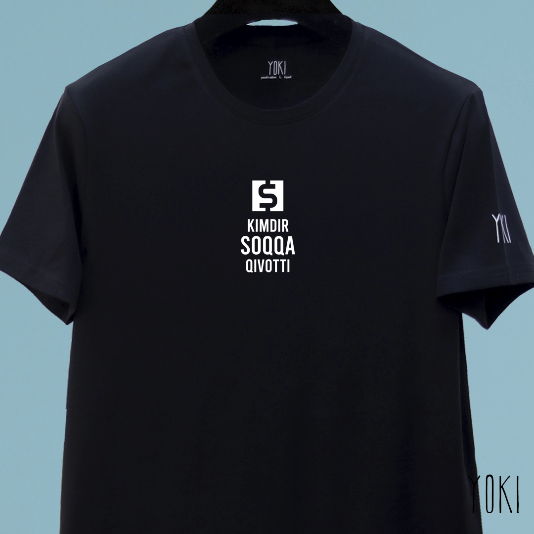 Футболка YOKI "Kimdir soqqa qivotti" Black купить