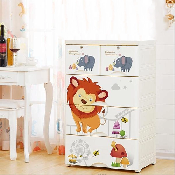 Пластиковый детский комод на 4 секции купить