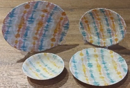 Liana stol servizi, sariq-ko‘k naqshli sotib olish