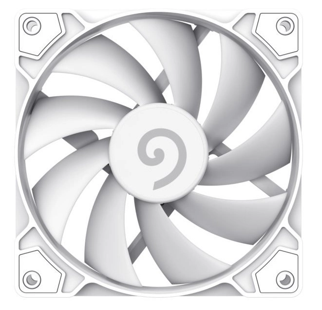 Gamemax FN12A-S5-W oq korpus ventilyatori, White bo'lib to'lash