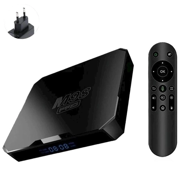 M98 PRO TVBOX smart pristavkasi 2/16 GB, 4K UHD, Android 10, Black O'zbekistonda