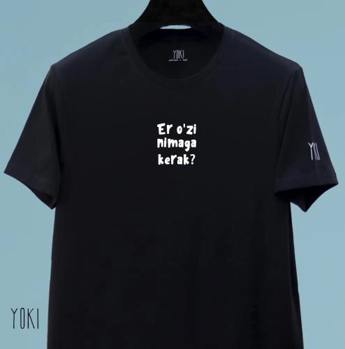 Футболка "Er o'zi nimaga kerak?" Black XL онлайн