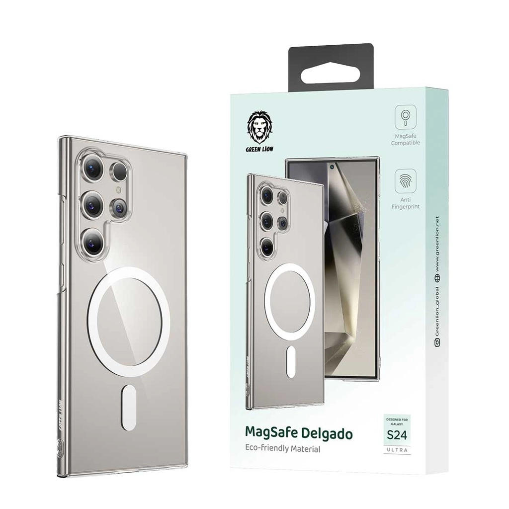 Прозрачный чехол Green Lion Magsafe Delgado для Samsung Galaxy S24 Ultra онлайн