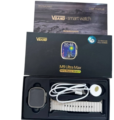 M9 Ultra Max qora smart soati onlayn