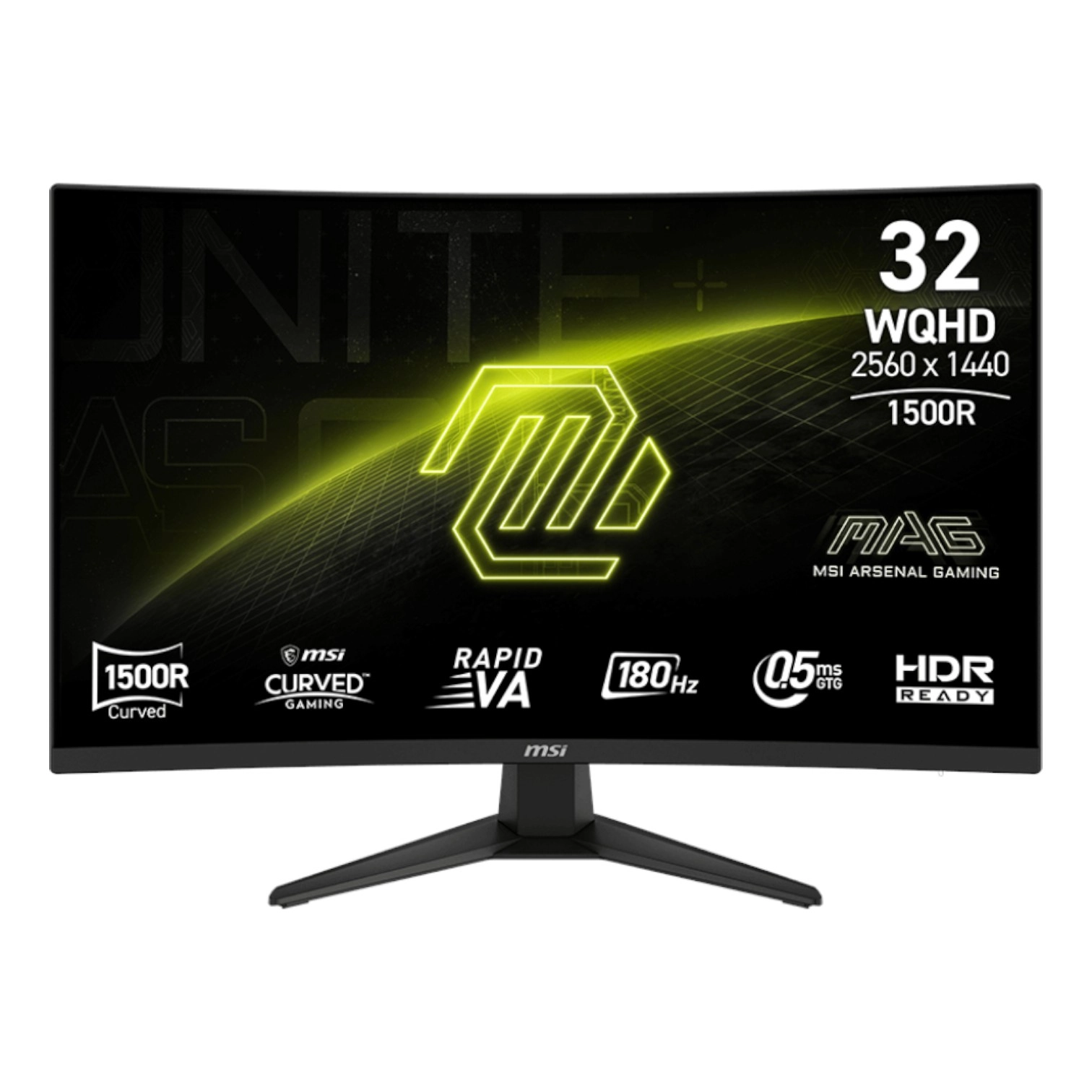 MSI MAG 321CQF E18 Curved monitori / 31.5" / 180Hz / WQHD/ Rapid VA / 0.5ms / HDR Ready , Black sotib olish