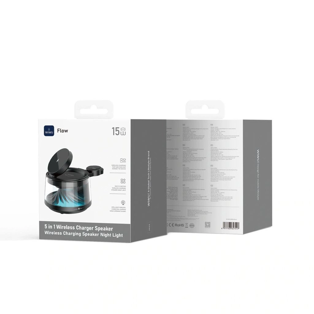 Беспроводное зарядное устройство WiWU Flow 5-в-1 (Wi-W039) рассрочка