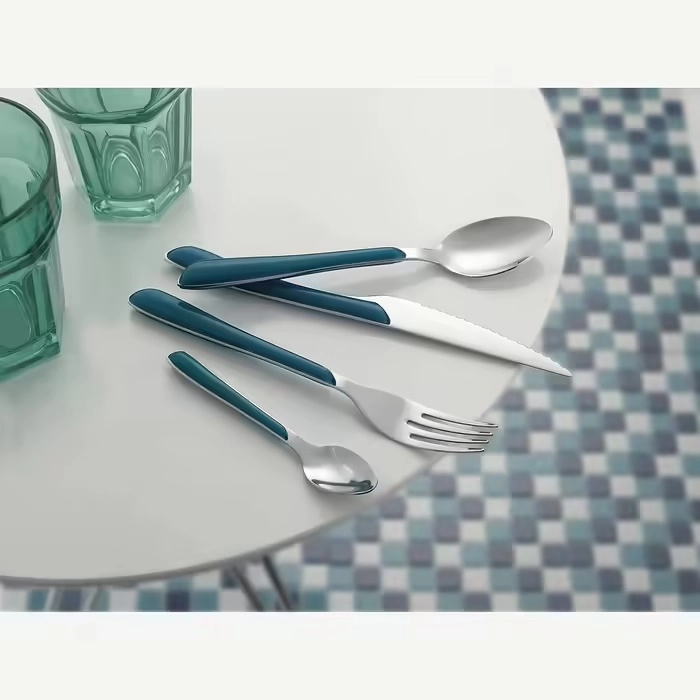 AMEFA "Eclat Metallic Blue" 24 dona oshxona to'plamlari to'plami, 2204ILPA10C40 sotib olish