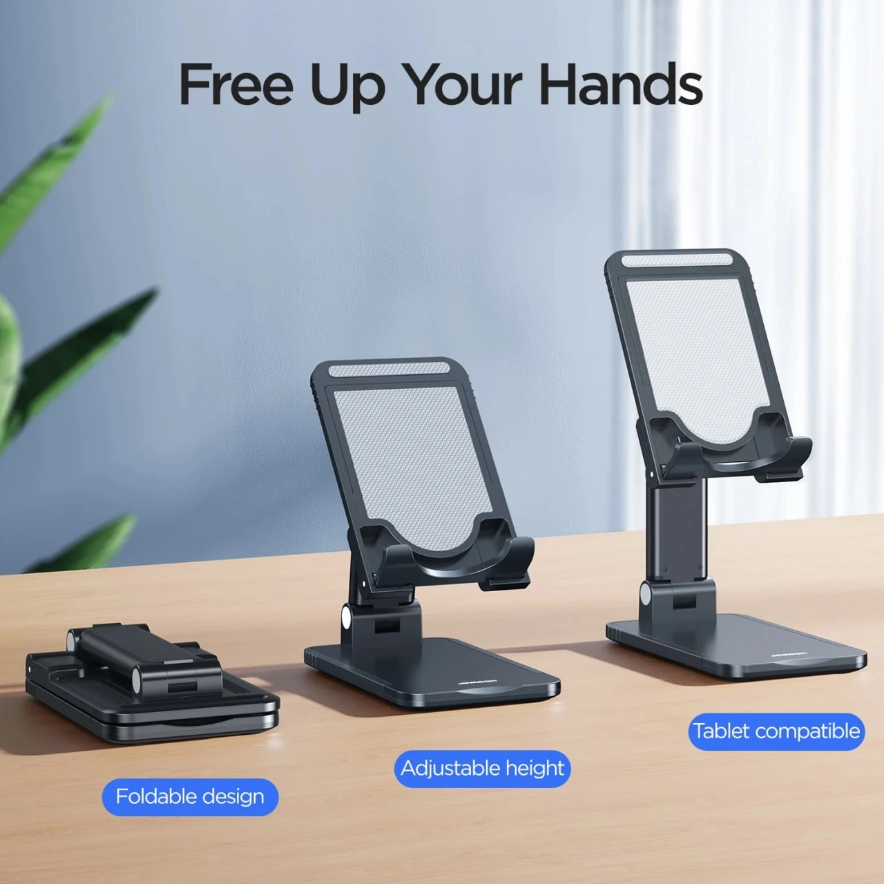 Telefonlar va Planshetlar uchun Joyroom Foldable Stand(JR-ZS303), Black arzon