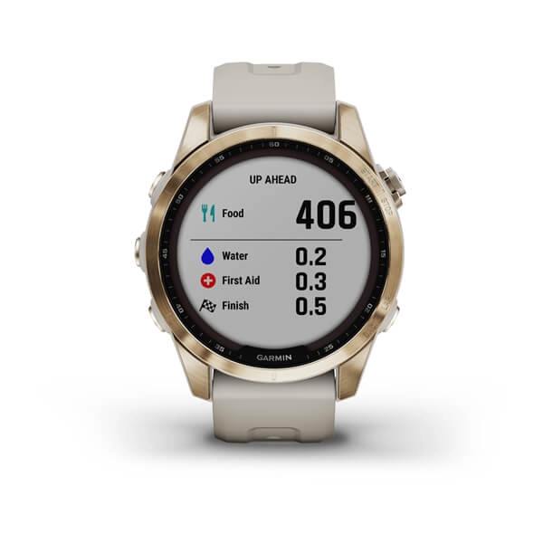 Garmin FENIX 7S Sapphire Solar Cream gold smart-soati yetkazib berish