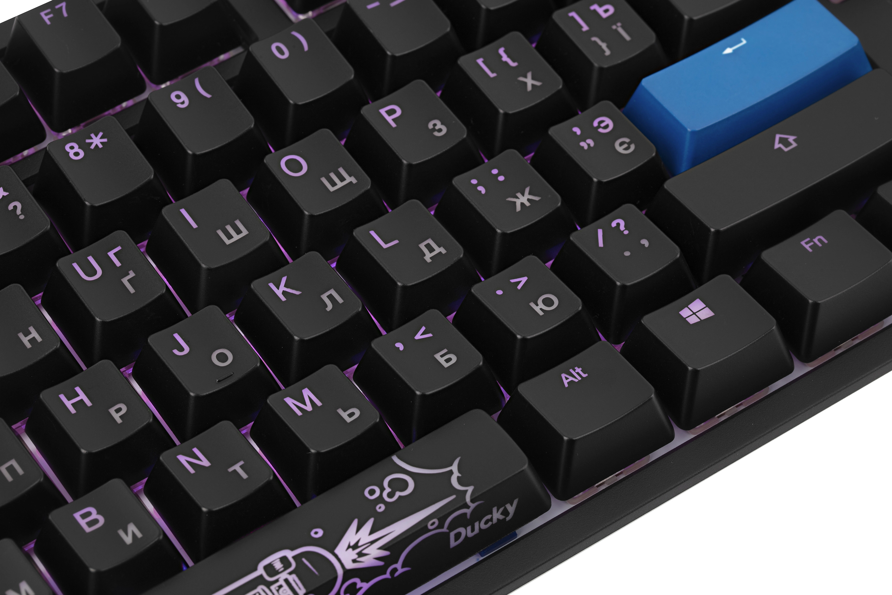 Клавиатура Ducky One 2 TKL RGB LED UA/RU Cherry Red (Black-White) доставка
