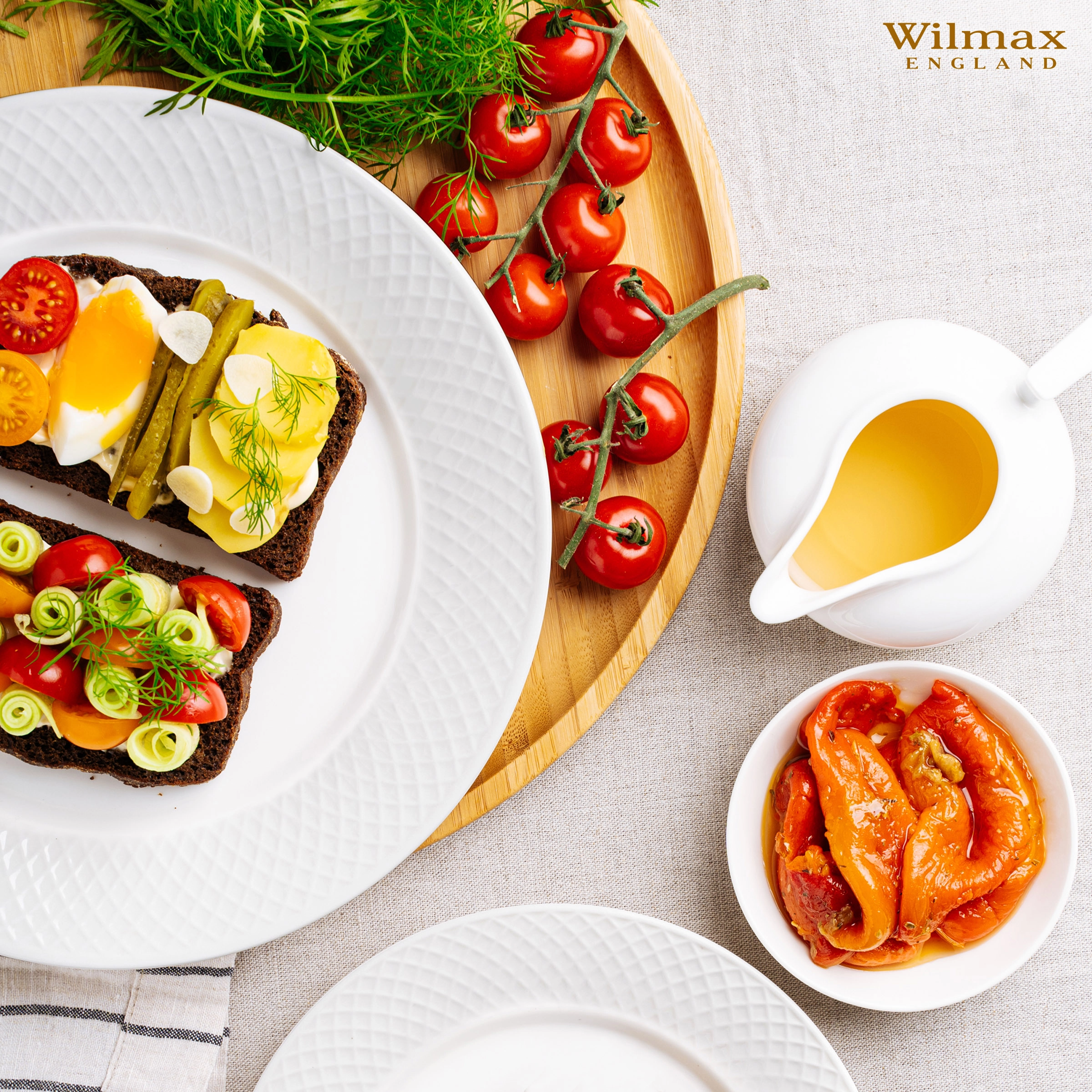 Wilmax Julia Vysotskaya WL-880101-QK/6C kechki ovqat uchun tarelkalar to‘plami, 25,5 sm, 6 dona yetkazib berish