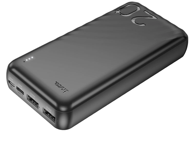 Hoco J123A 20000mAh qora tashqi akkumulyatori arzon