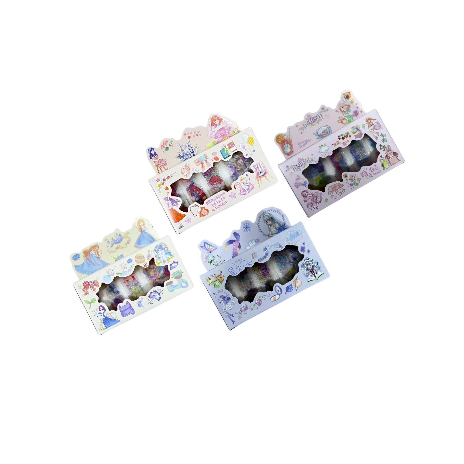 Набор декоративных клейких лент с аниме рисунками, 1 коробка купить