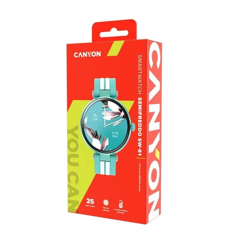 Смарт часы Canyon Semifreddo SW-61 Mint + Внешний аккумулятор Canyon PB-109 CNE-CPB1009B доставка