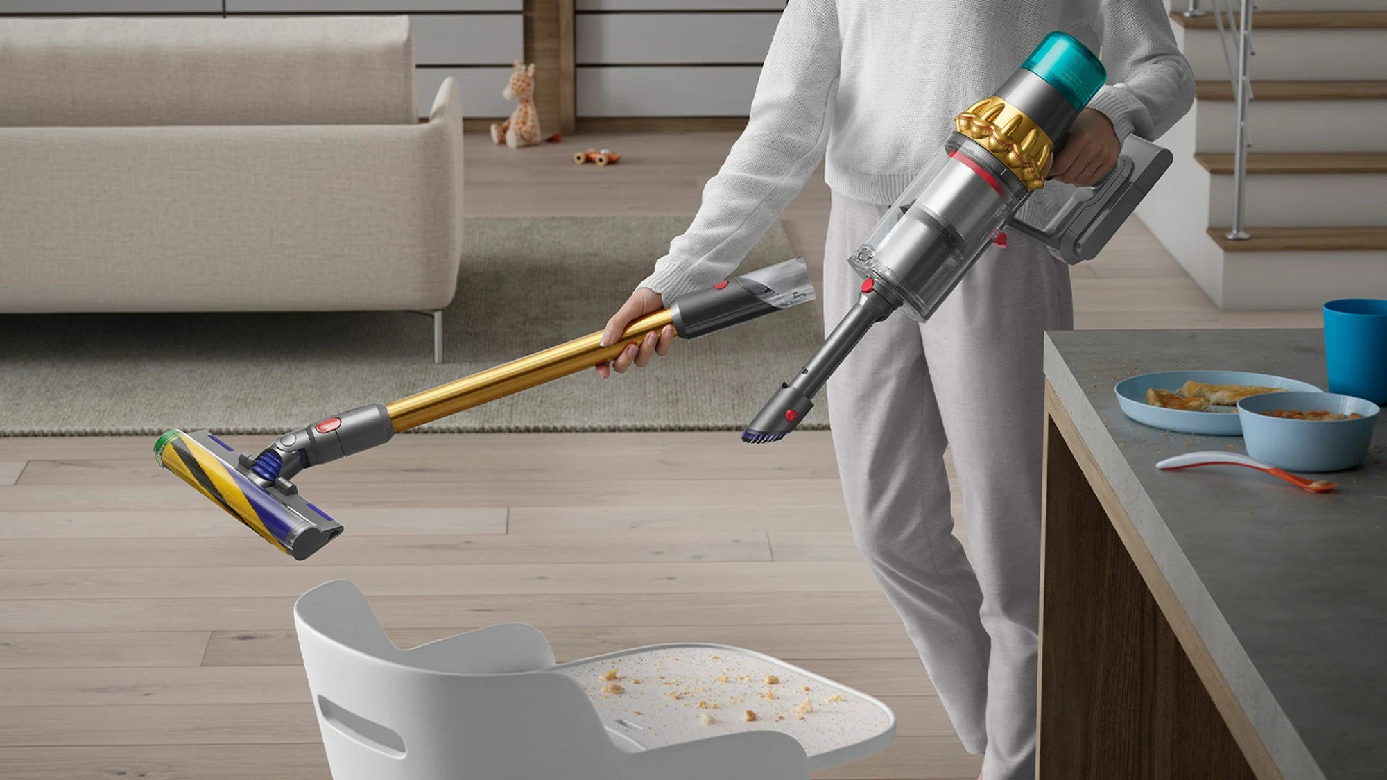 Пылесос Dyson V15 Detect Absolute Gold доставка