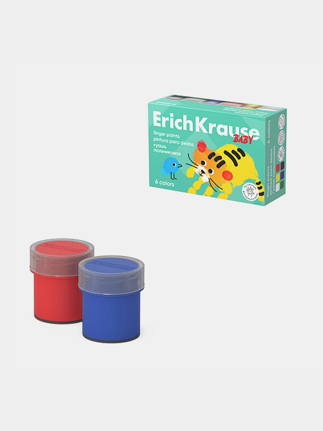 Aloe Vera qo&lsquo;shilgan ErichKrause Baby barmoq bo&lsquo;yoqlari, 6 rangli arzon